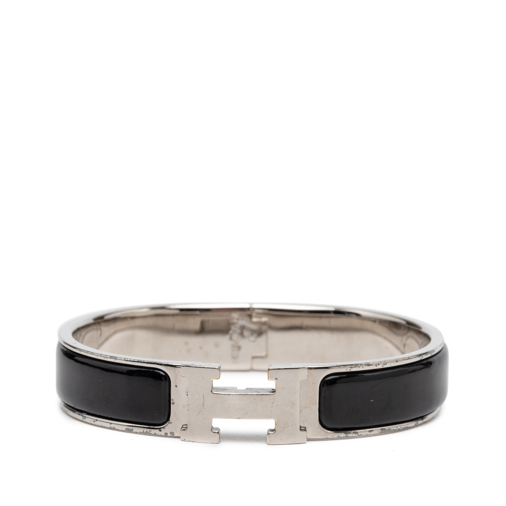 Pre-Loved Hermes Narrow Enamel Clic H Bracelet PM